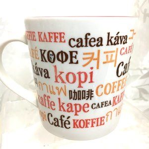 * Starbucks 2008 International Languages Cream Coffee Tea Mug